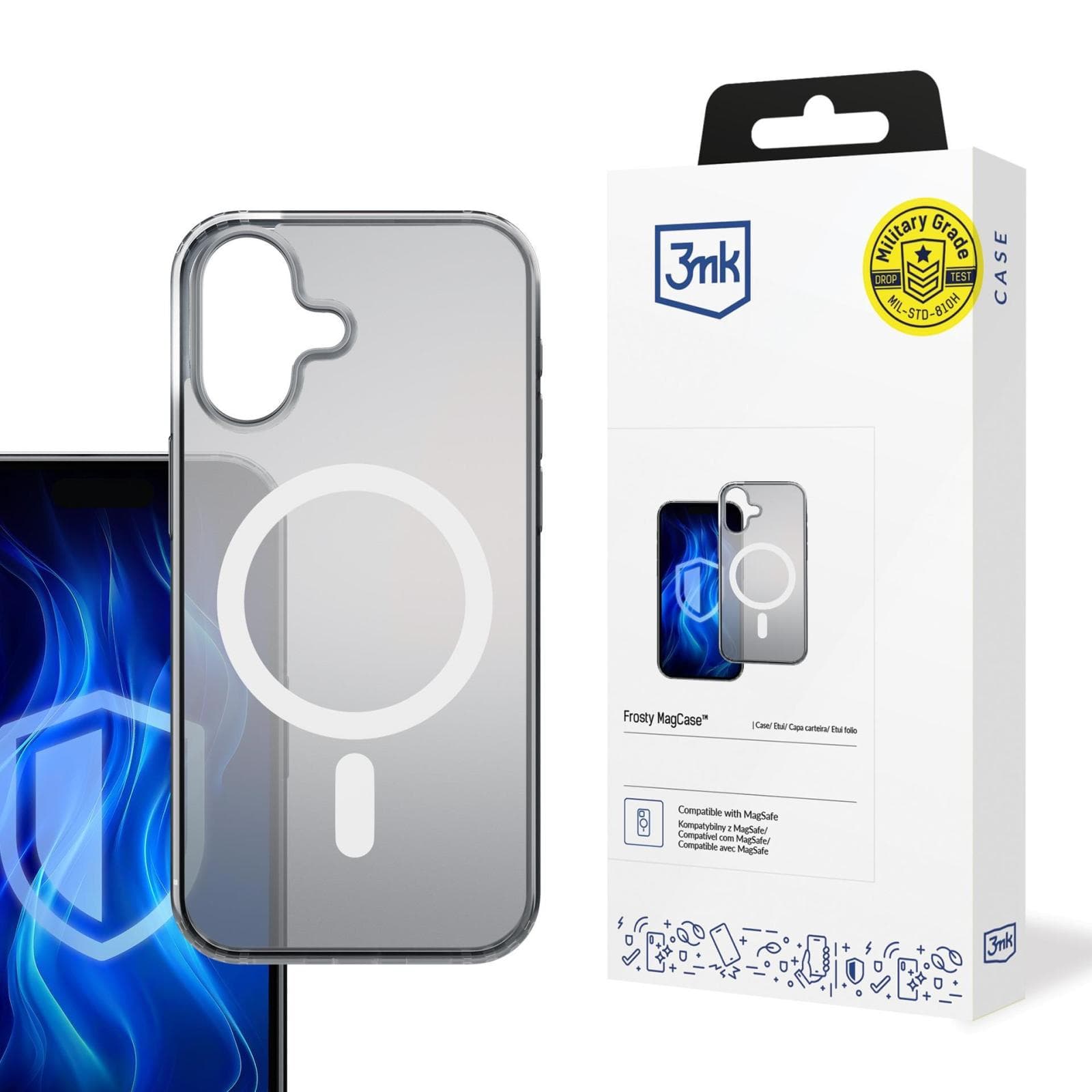 3mk ochranný kryt Frosty MagCase White pre Apple iPhone 16 1