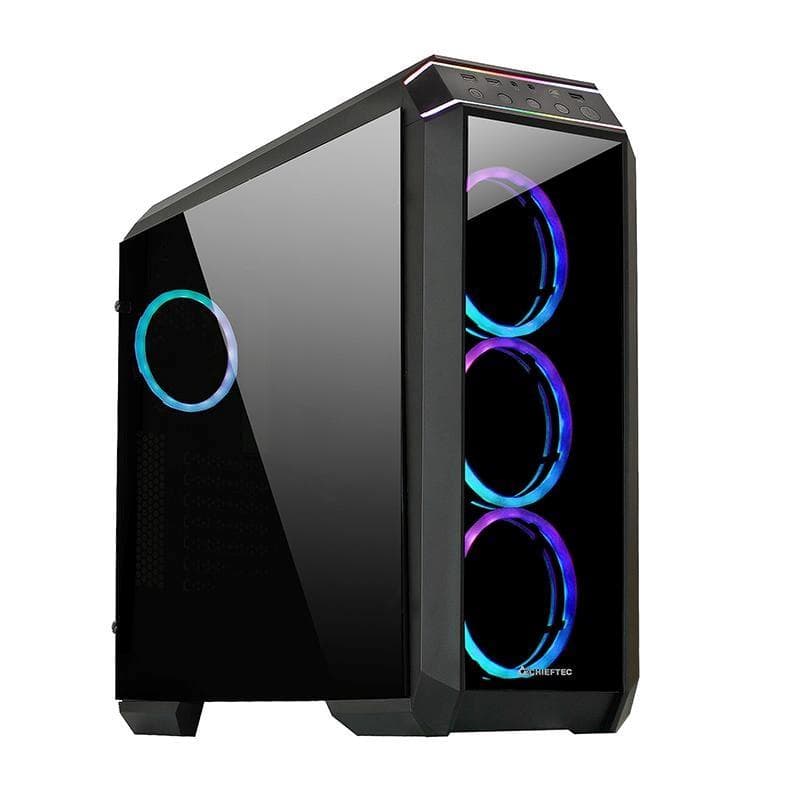 CHIEFTEC skriňa STALLION II, ATX, 1x USB-C 3.2, 2x USB 3.1, 1x USB 2.0, 4x 120mm RGB Fan, čierna 1