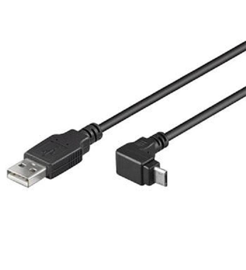 PremiumCord Kábel micro USB 2.0, AB, konektor do uhla 90 °, 1,8 m 1