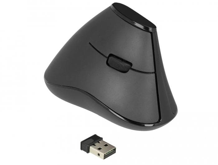 Delock Ergonomická vertikálna optická 5-tlačítková myš 2,4 GHz bezdrôtová - tichá 1