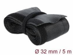 Delock Pletené opláštenie na suchý zips 5 mx 32 mm, čierne 1
