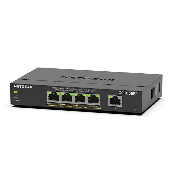 Netgear 5PT Gbit High Power PoE+ Switch 1