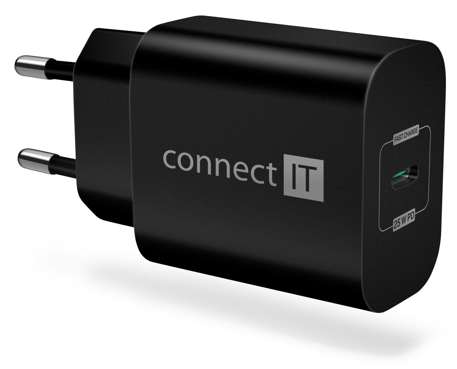 CONNECT IT Voyager2 nabíjací adaptér 1×USB-C, 25W PD, ČIERNY 1