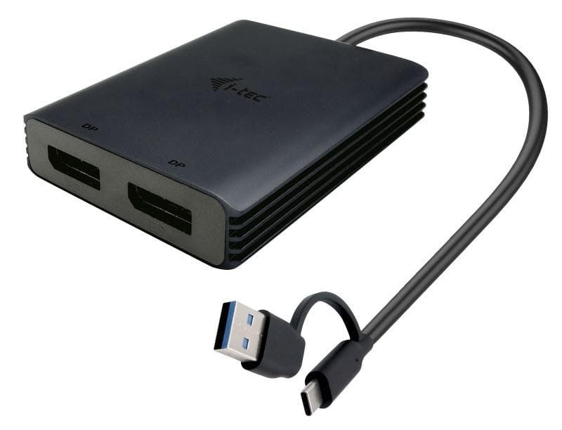 I-Tec USB-A/USB-C Dual 4K DP Video adaptér 1