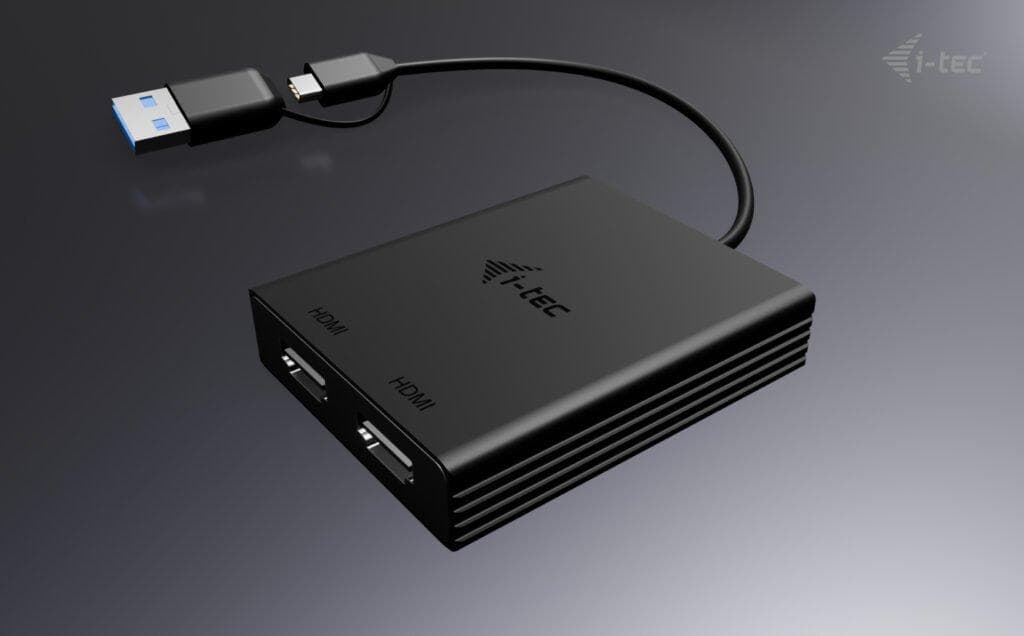 I-Tec USB-A/USB-C Dual 4K HDMI Video adaptér 1