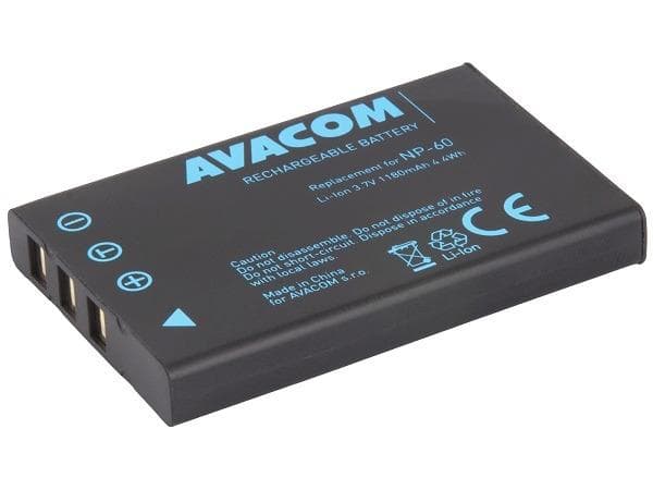 AVACOM Náhradná batéria Fujifilm NP-60 Li-Ion 3.7V 1180mAh 4.4Wh