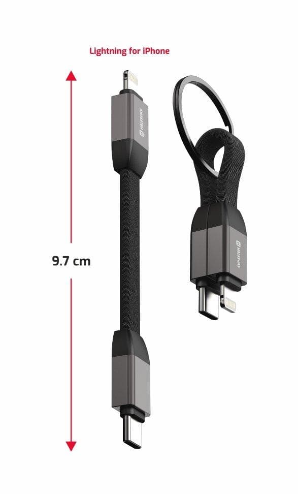 SWISSTEN MAGNETICKÝ KEYCHAIN KÁBEL USB-C / LIGHTNING 9,7 CM