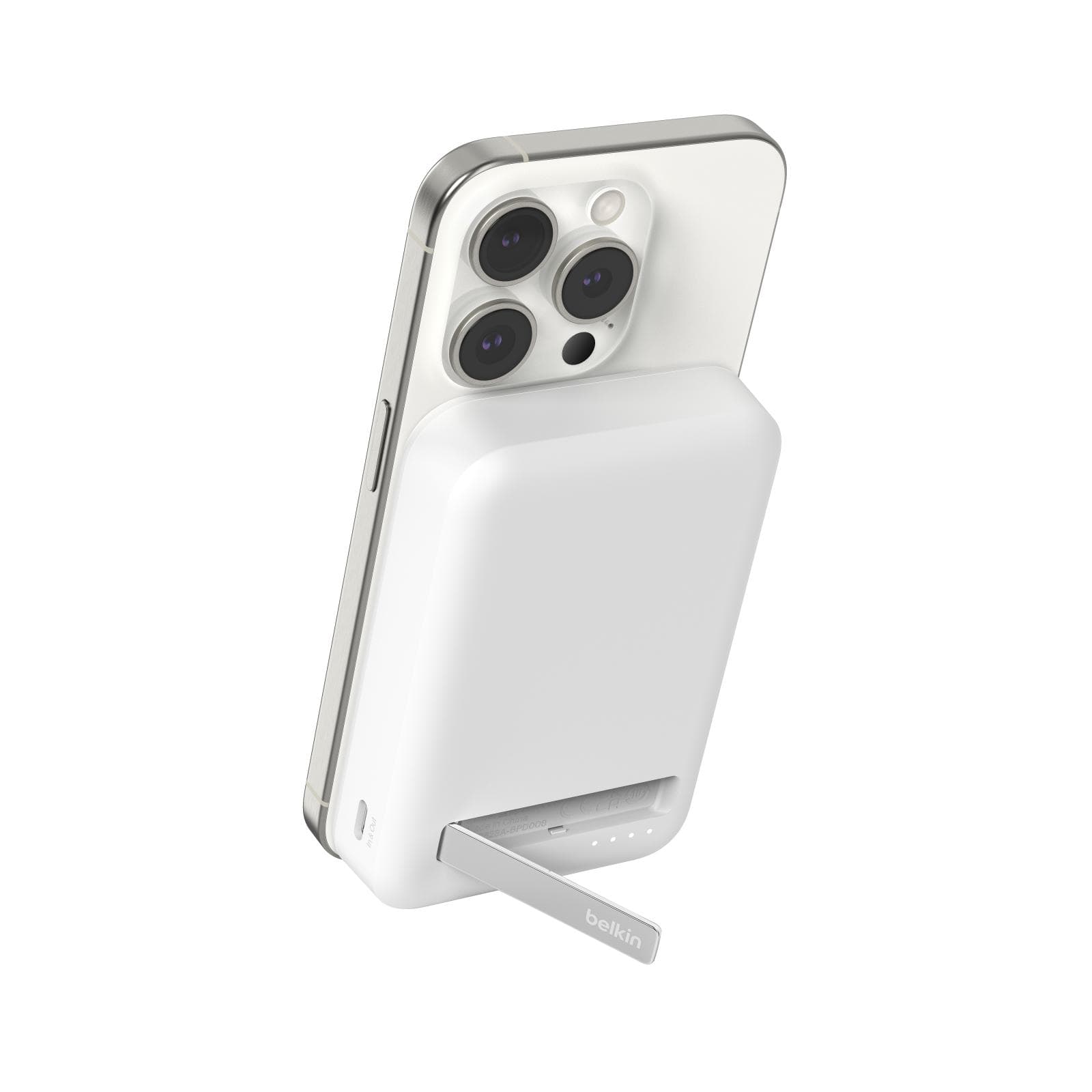 Belkin BOOST CHARGE ™ Qi2 Magnetická Bezdrôtová PowerBanka so stojanom, 10000mAh, 15W, biela 1