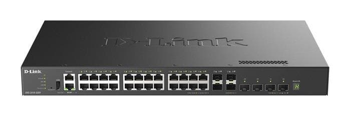 D-Link DXS-3410-32XY/E - 10G L3 Stackable Managed Switches, 24*10GBASE-T + 4*10G SFP+ + 4*25G SFP28 Multi-Gigabit 1