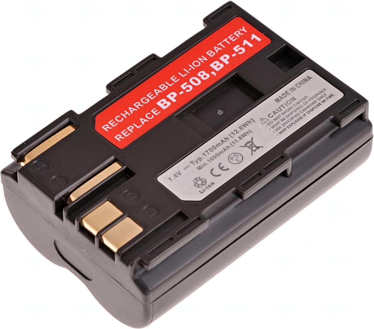 Batéria T6 Power Canon BP-508, BP-511, BP-511A, BP-512, BP-514, 1600mAh, 11,8Wh, hnedá 1