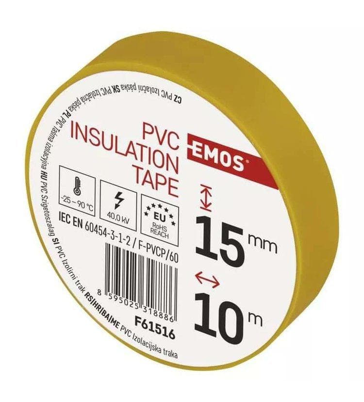 Emos Izolačná páska PVC 15/10 žltá 1