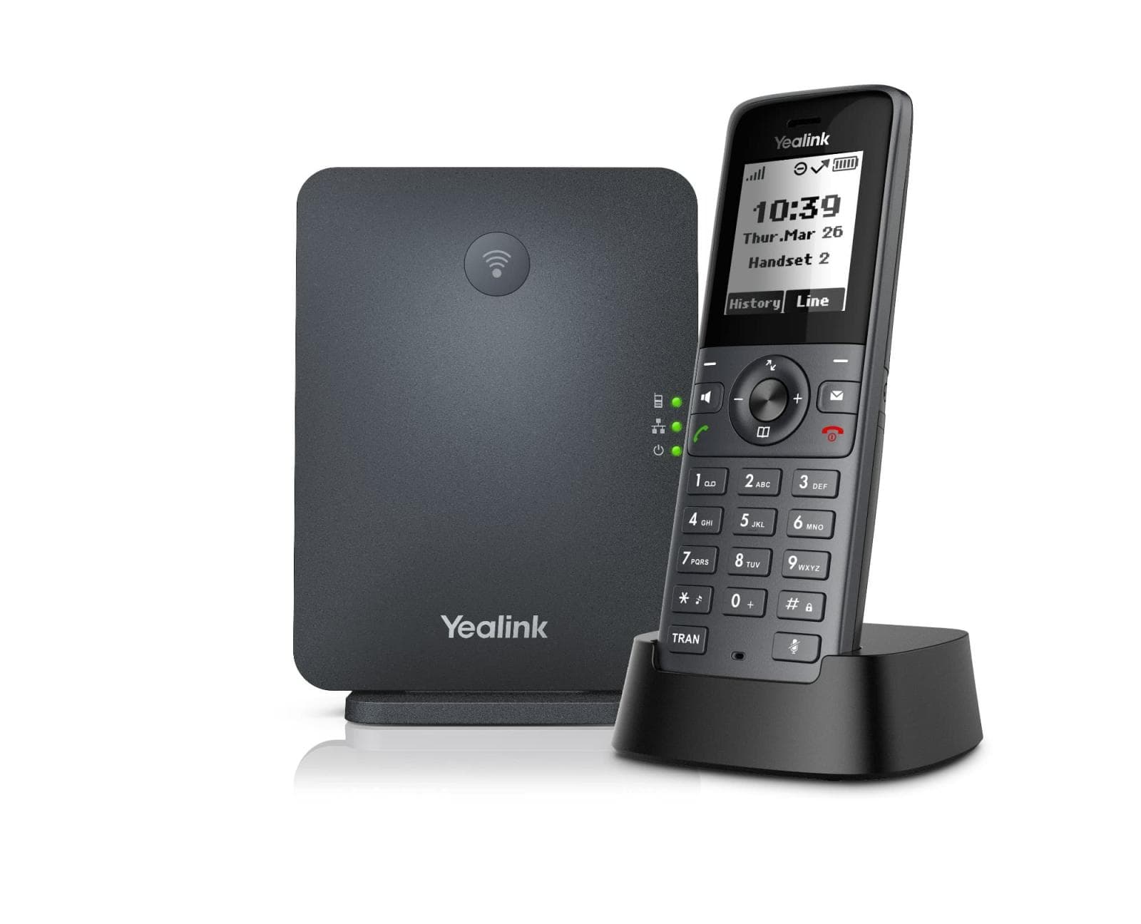 Yealink W71P DECT základová stanica a rúčka, 1,8" čiernobiely disp., až 10 rúčok