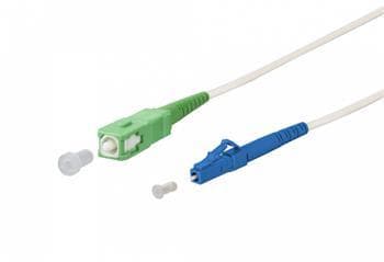 SC/APC - LC/UPC simplex 9/125 SM 5m arm.biely 3mm B3 LSZH 1