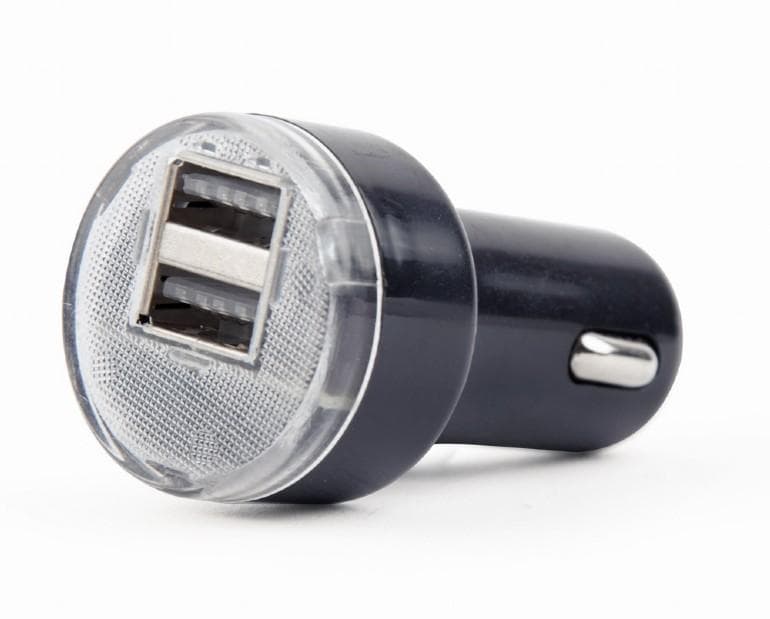 Gembird 2x USB nabíjačka do auta 2,1 A, čierna 1