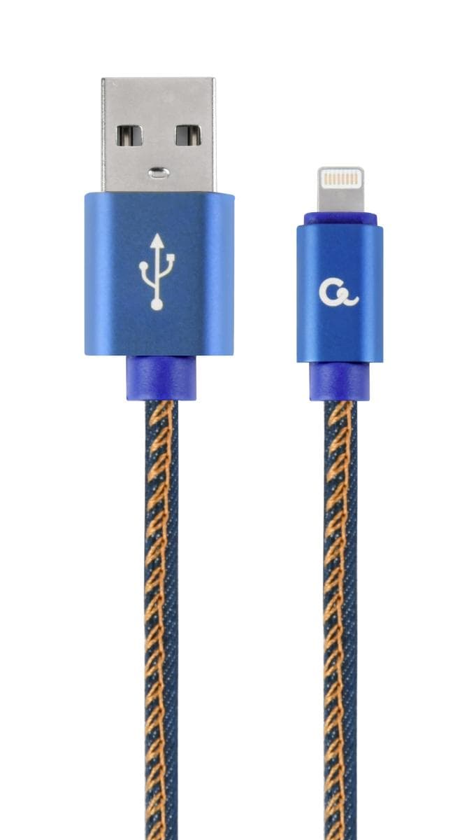 Gembird oplietaný denim USB-A/Lightning kábel 2m 1