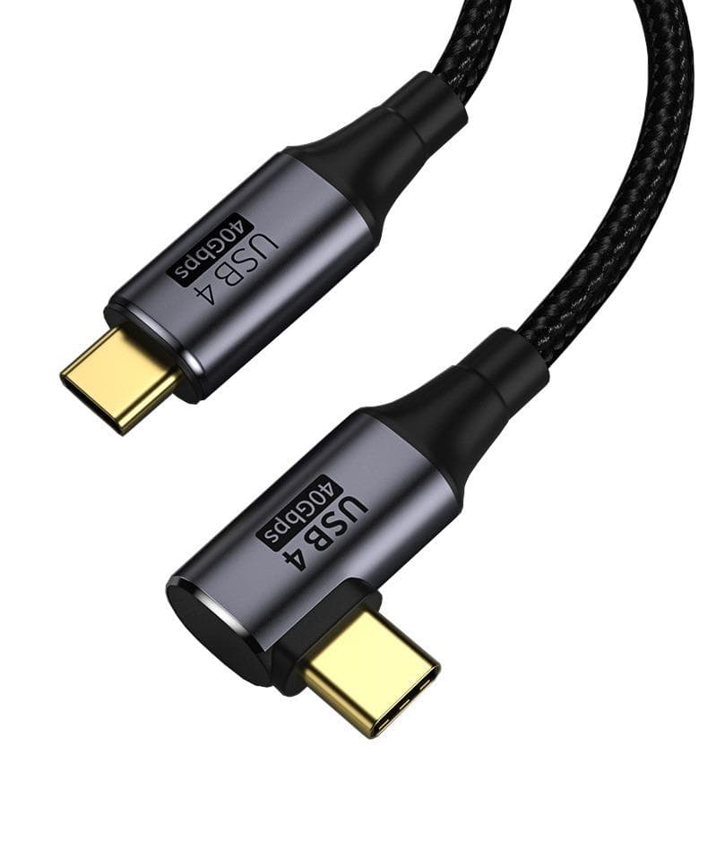 PremiumCord USB4 Gen 3x2 40Gbps 8K @ 60Hz 240W, Thunderbolt, 0,3m zahnutý 1
