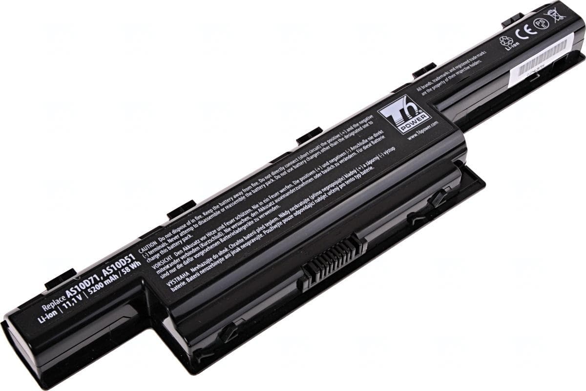 Batéria T6 Power pre Acer Aspire 4741, 5551, 5741, 5751, TravelMate 4750, 5740, 5200mAh, 58Wh, 6cell