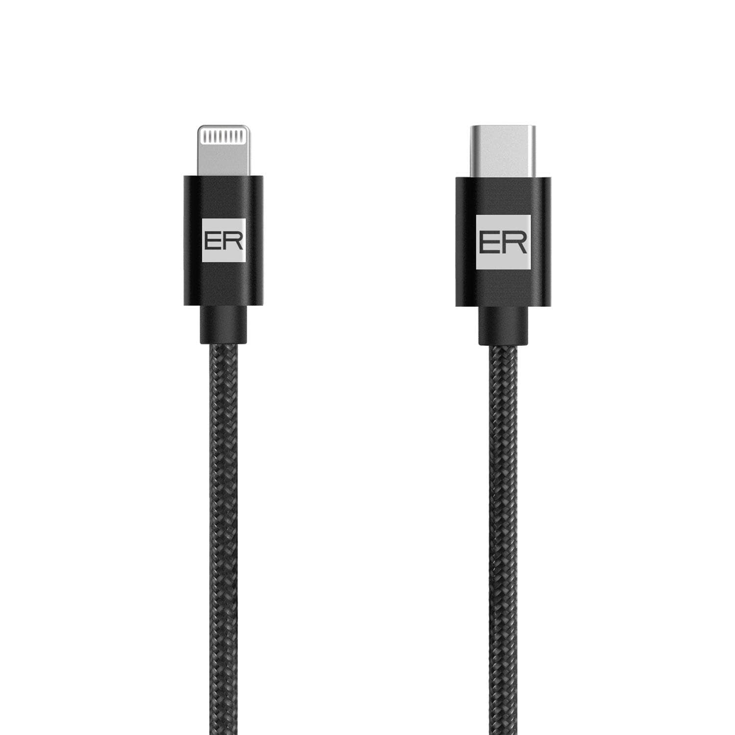 ER POWER kábel USB-C/Lightning 120cm čierny 1