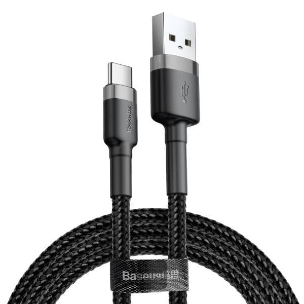 Baseus dátový kábel Cafule USB-C 2m 2A šedo-čierny 1