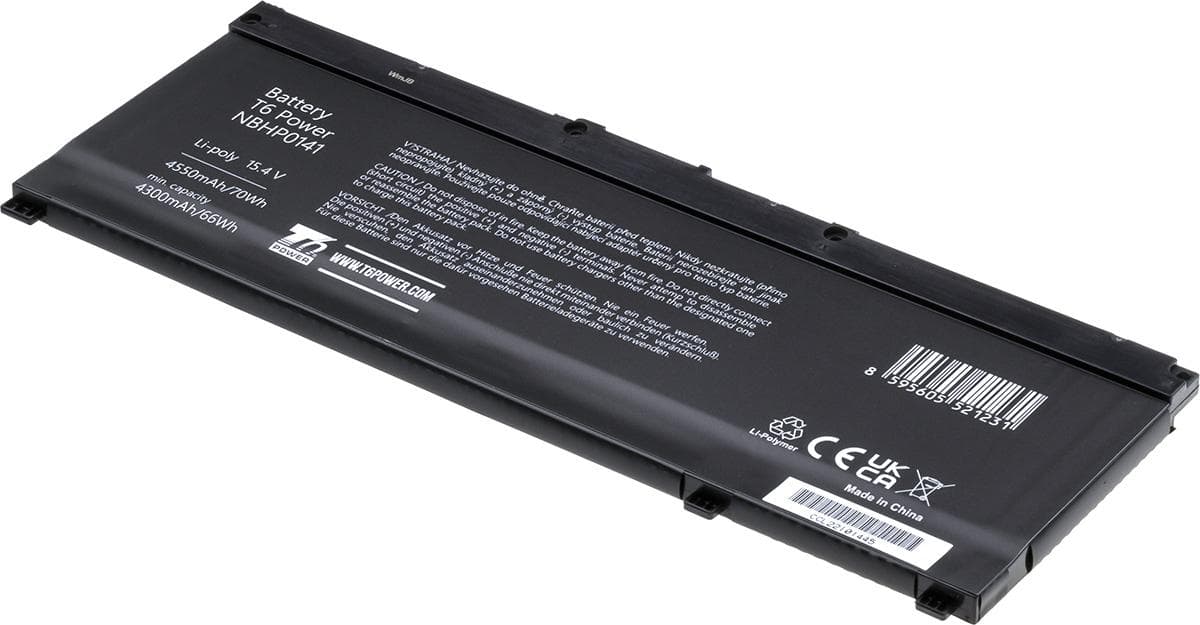 Batéria T6 Power pre HP Omen 15-ce000, Pavilion Power 15-cb000 serie, 4550mAh, 70Wh, 4cell, Li-pol