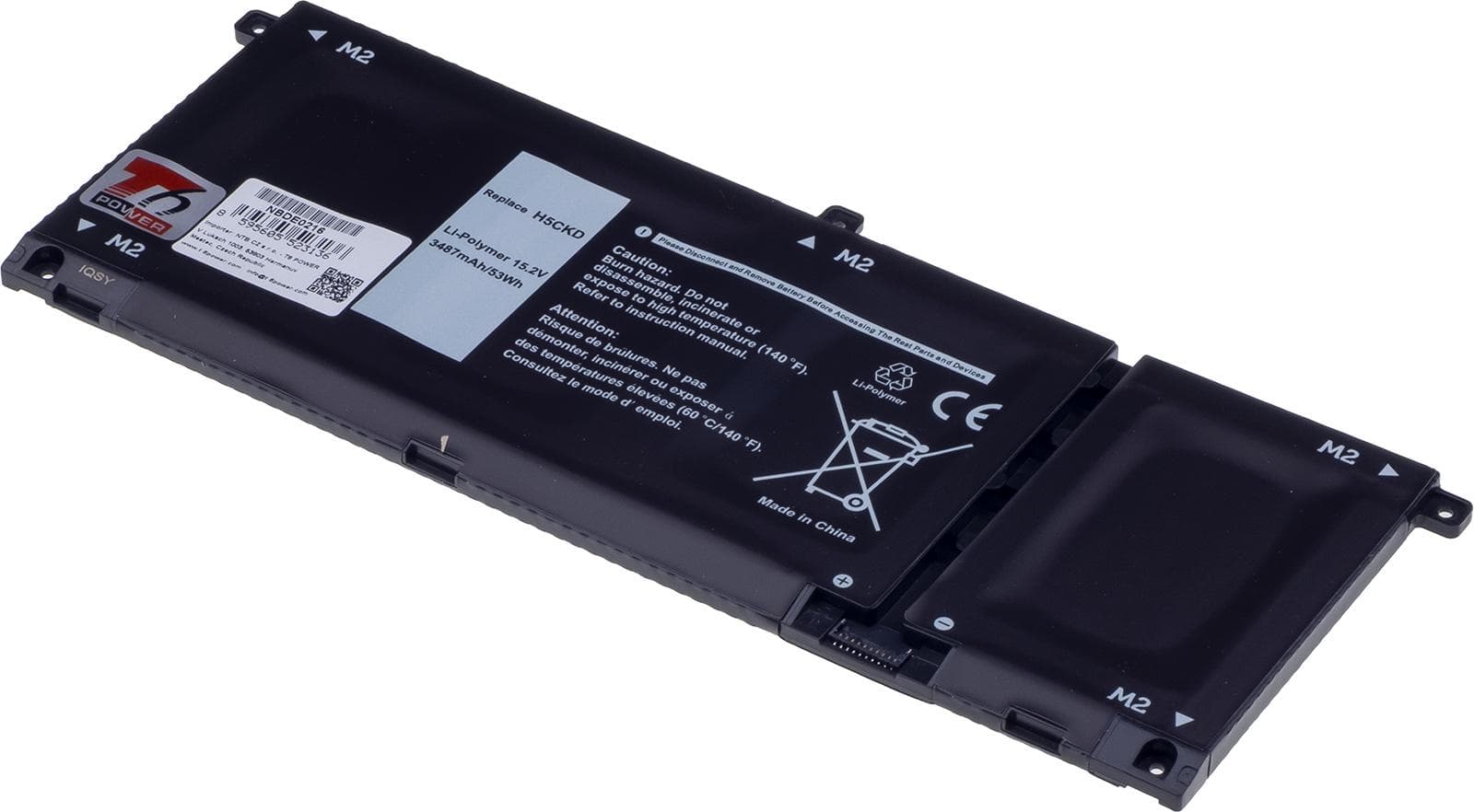 Batéria T6 Power pre Dell Latitude 3410, 3510, Inspiron 5501, 5505, 3487mAh, 53Wh, 4cell, Li-pol