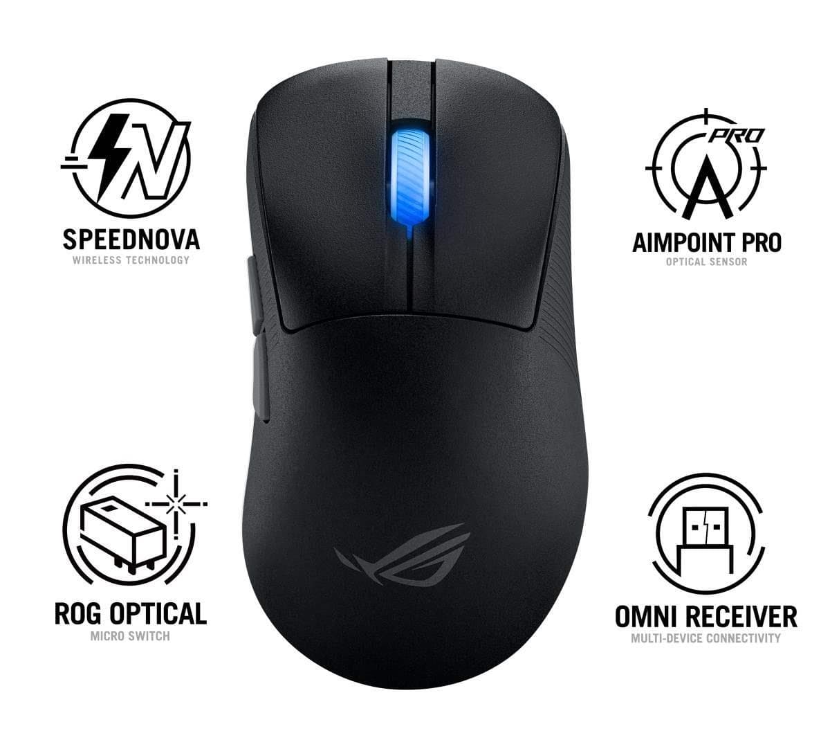 ASUS myš ROG Keris II Ace, bezdrôtová herná myš, čierna 1