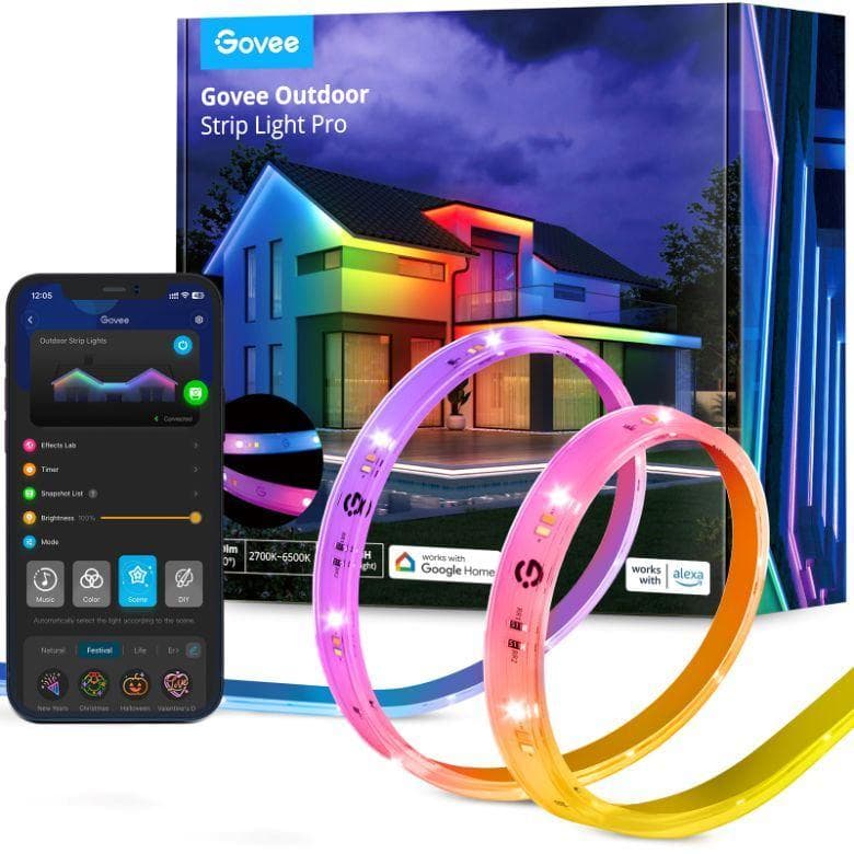 Govee Outdoor Pre SMART RGBICWW LED pásik 10m - vonkajšie