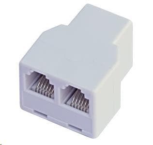 Dvojspojka RJ12, 1x6p6c/2x6p6c - telefónne 1