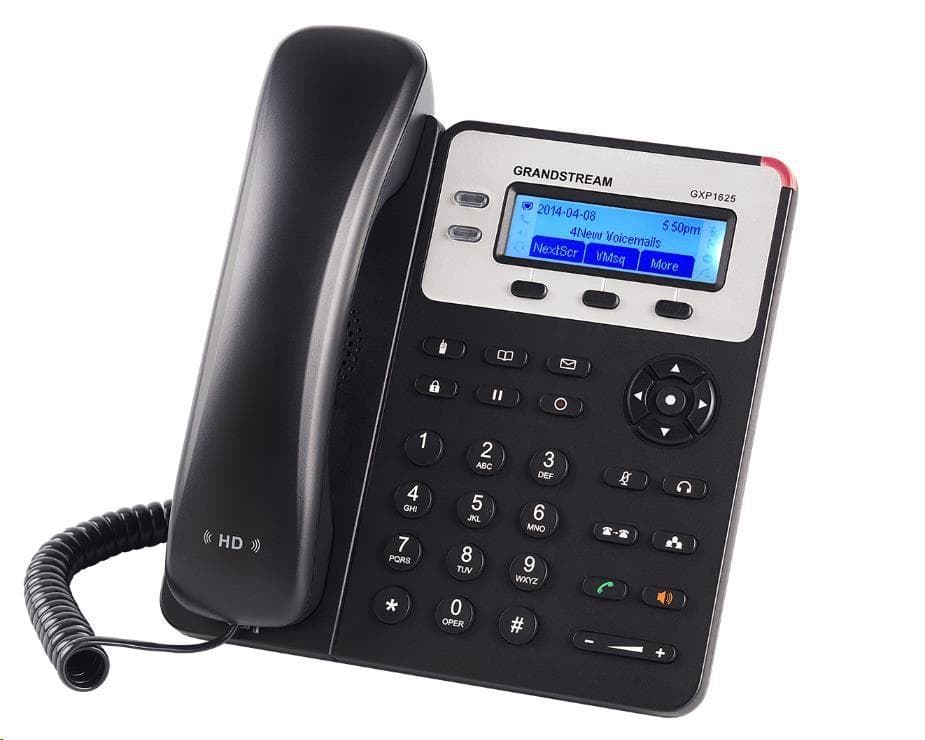 Grandstream GXP1625 [VoIP telefón - 2x SIP účet, HD audio, 3 program.tlačidlá, switch 2xLAN 10/100Mbps, PoE] 1
