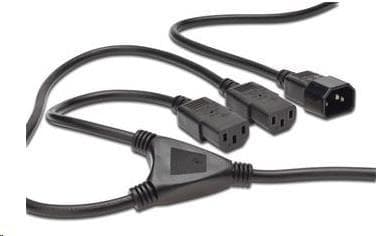 PREMIUMCORD Kábel napájací 230V predlžovací Y - 1xM/2xF 1