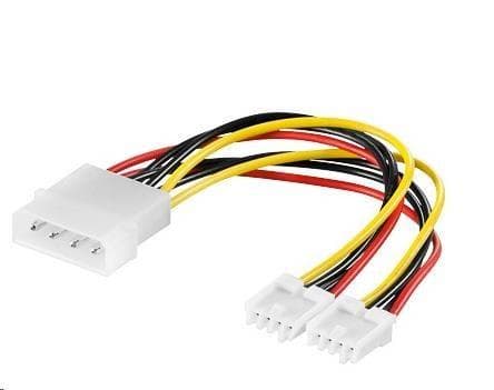 PREMIUMCORD Kábel napájací HDD, FDD 5, 25"-2x3, 5" 1