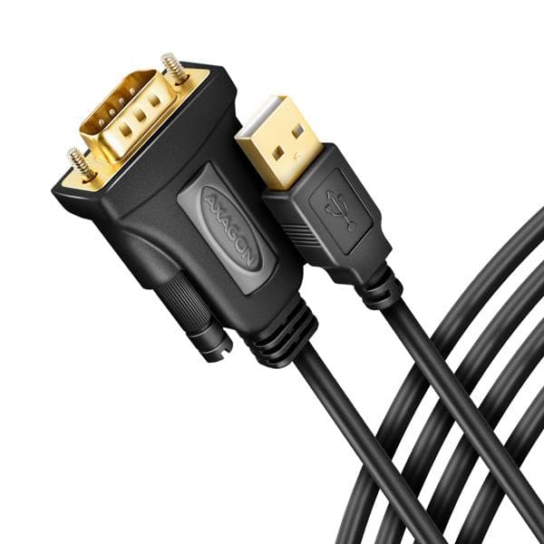 AXAGON ADS-1PQN, USB-A 2.0 - sériový RS-232 DB9-M FTDI adaptér / kábel 1.5m 1