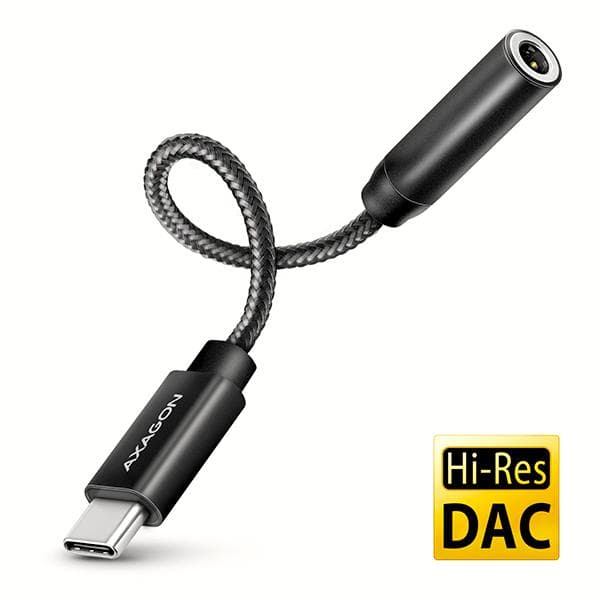 AXAGON ADA-HC, USB-C na 3.5mm jack - Hi-Res DAC audio adaptér, 384kHz/32bit, stereo 1