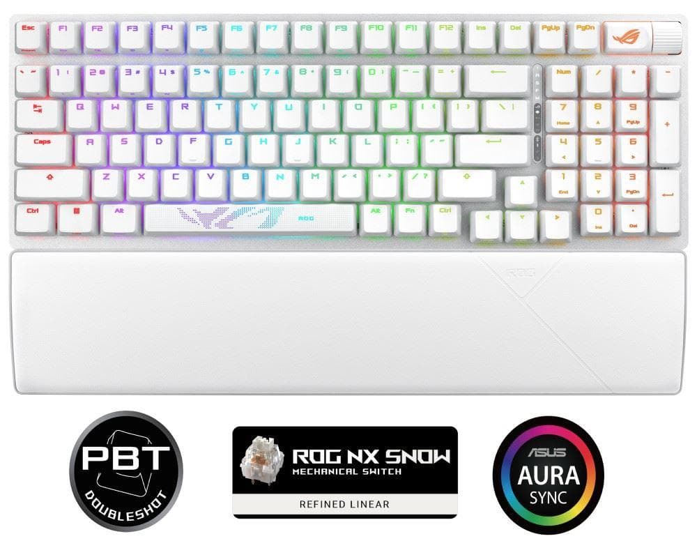 ASUS klávesnica ROG STRIX SCOPE II 96 WL WHITE/NXSW/US/PBT 1