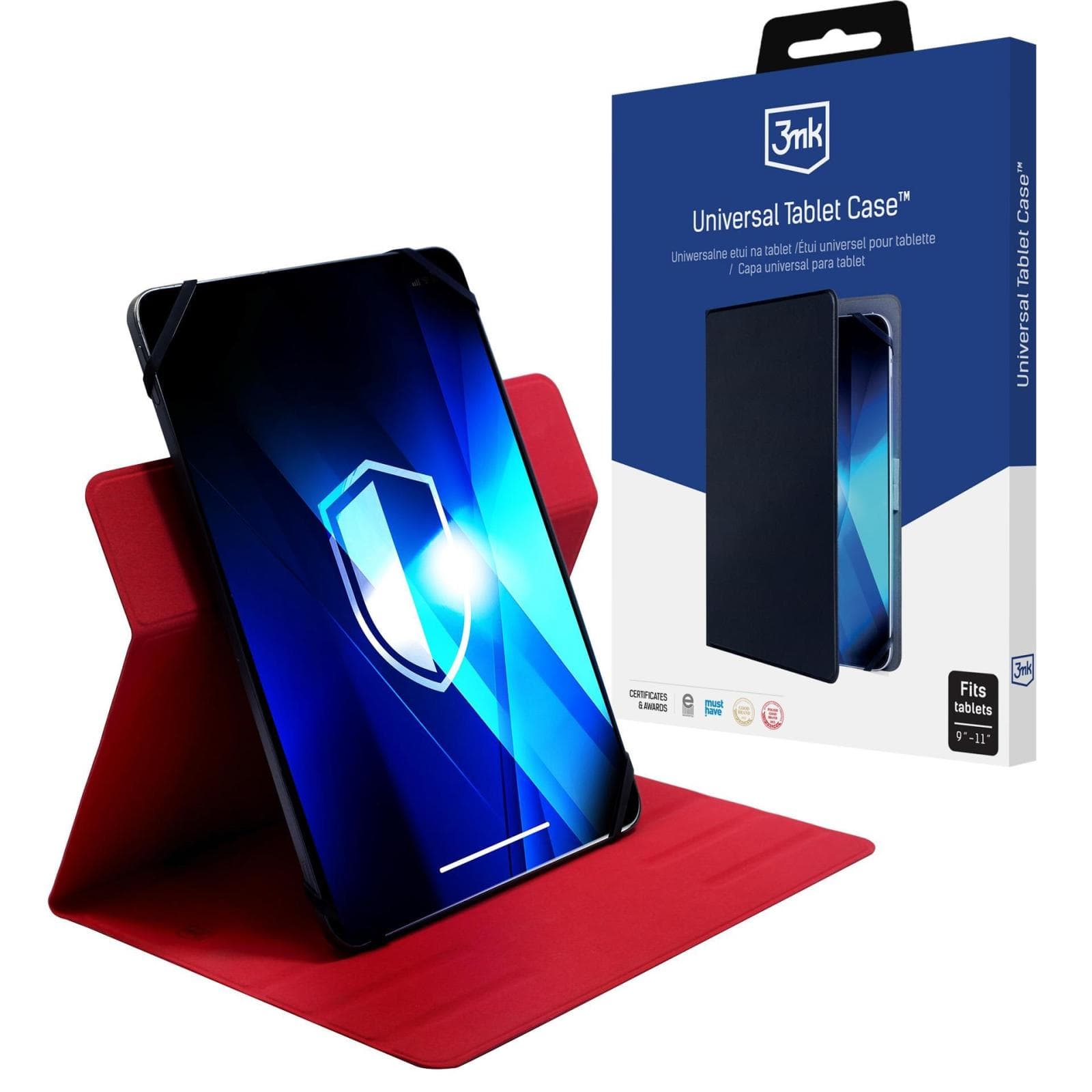 3mk ochranné púzdro Universal Tablet Case pre tablety 9-11", Red