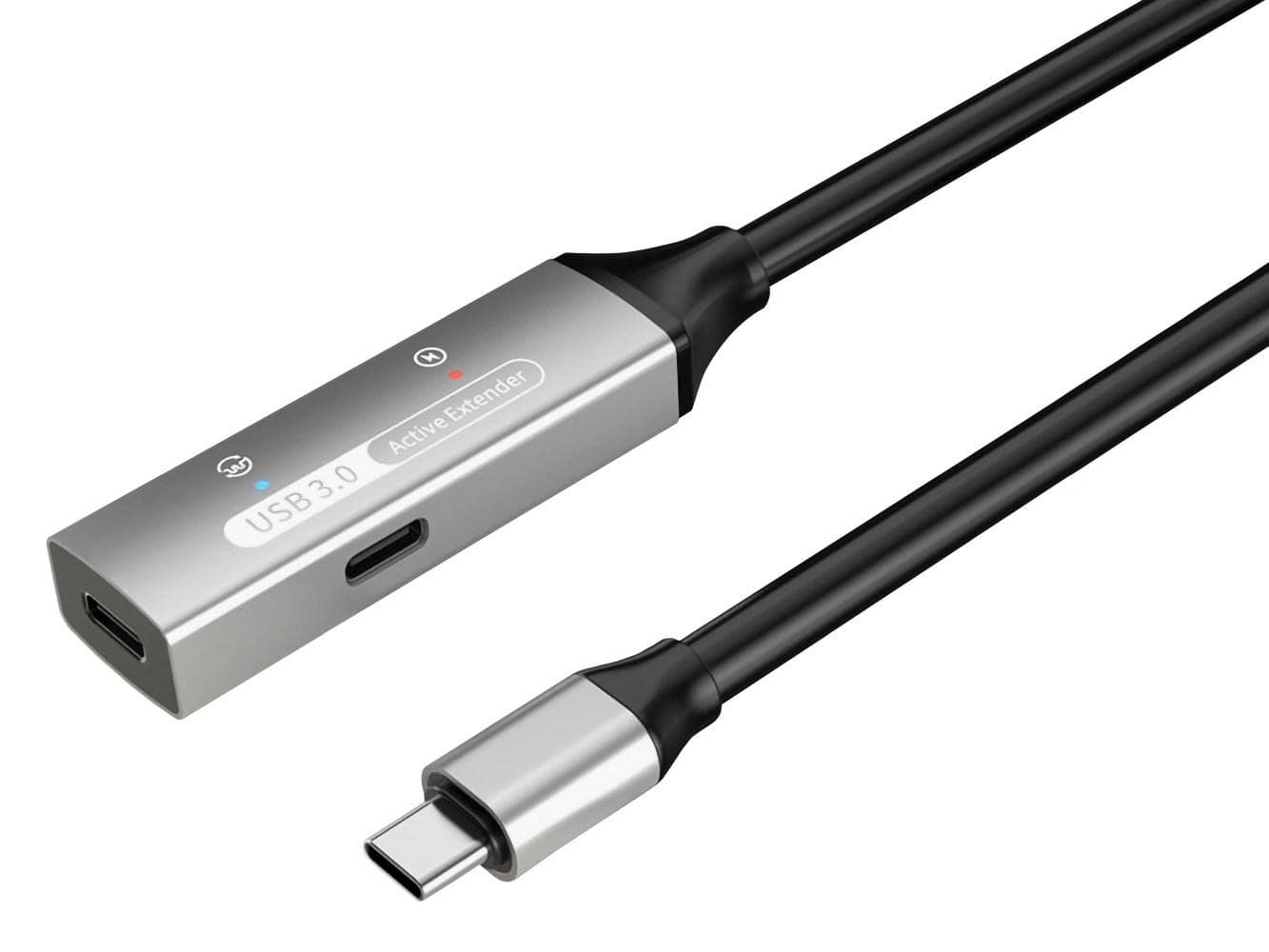 PREMIUMCORD USB-C repeater a predlžovací kábel Male-Female, 5Gbps Aluminium 10m 1