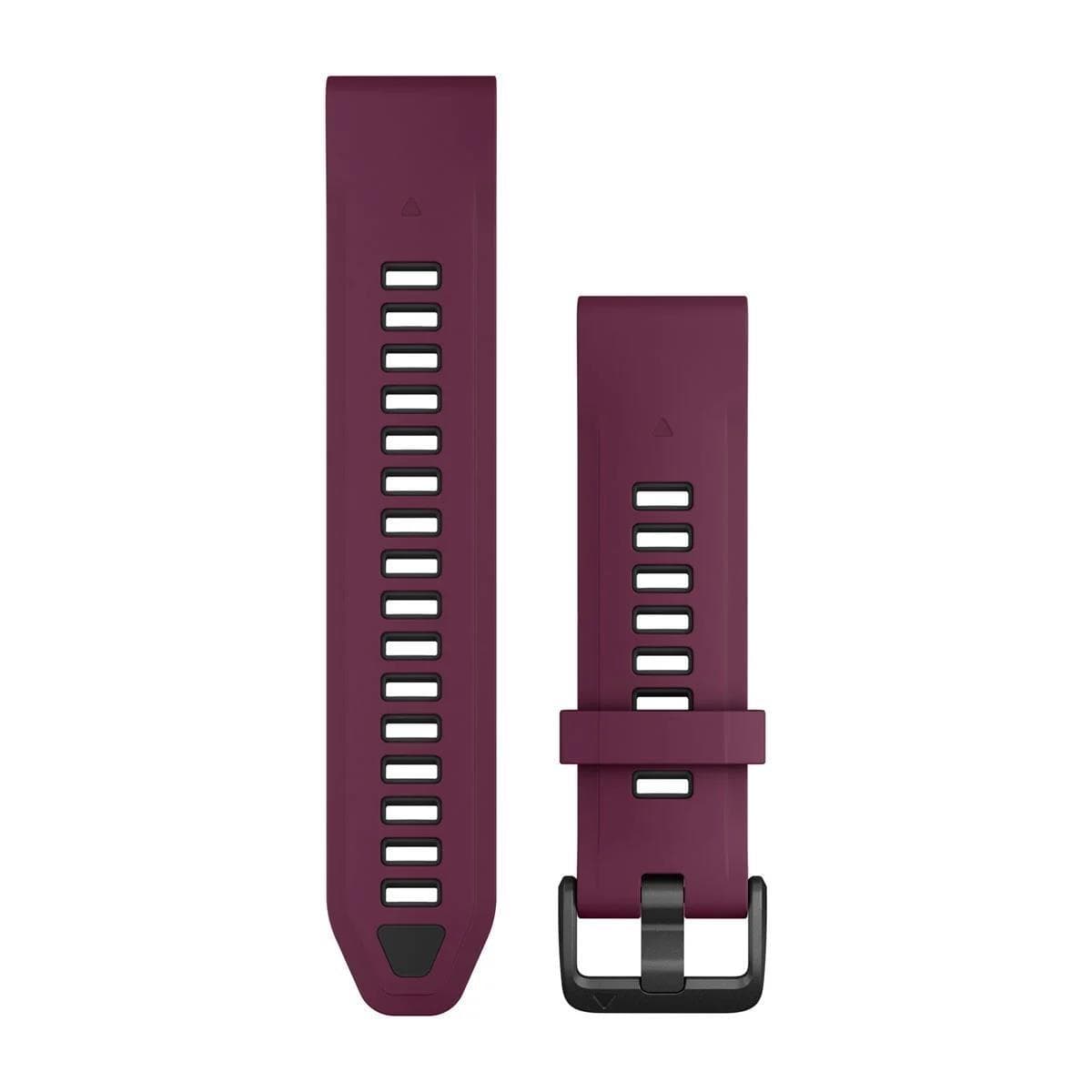 Remienky QuickFit® 20 Watch Bands, Merlot/Graphite Silicone