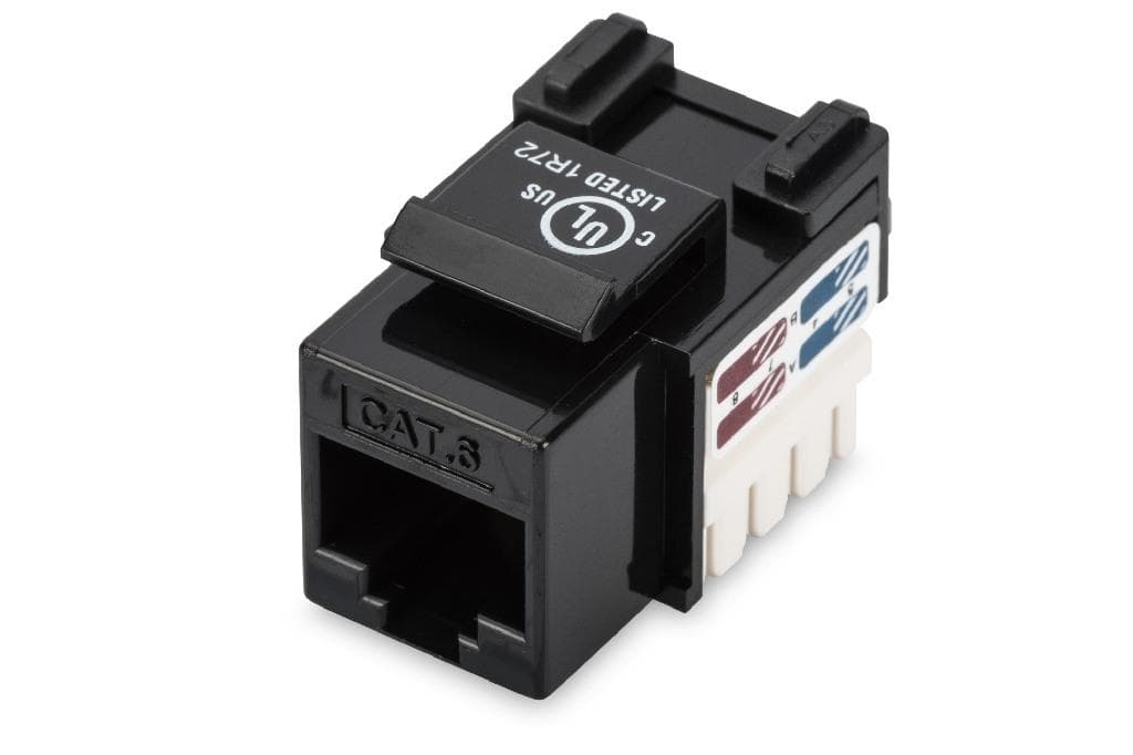 Digitus CAT 6 Keystone Jack, netienený RJ45 na LSA, farba čierna 1