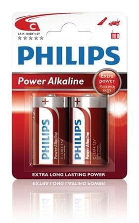 Philips batéria C PowerLife, alkalická - 2ks 1