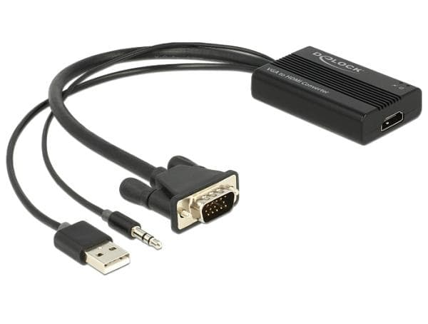 Delock VGA to HDMI adaptér s audio