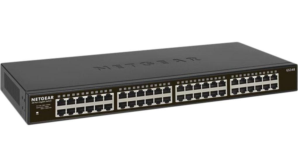 Netgear 48PT GIGE UNMANAGED RACKMOUNT SWCH 1