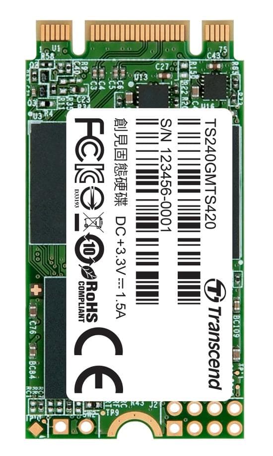 TRANSCEND MTS420S 240 GB SSD disk M.2 2242, SATA III (3D TLC), 500 MB/s R, 430 MB/s W 1