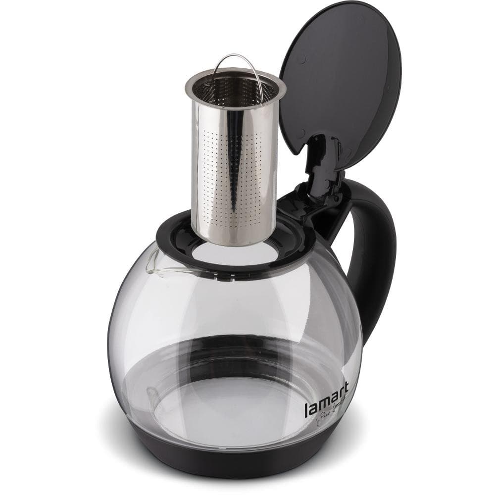 LT7058 KANVICA SKLO 2L ČIERNA BULB LAMART