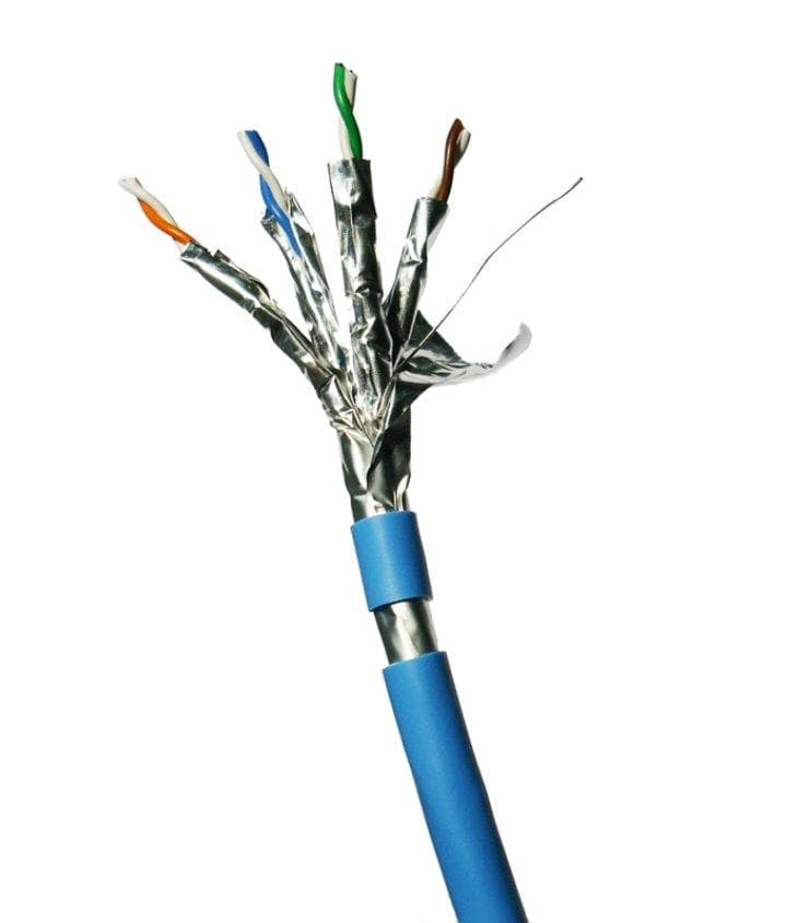 DATACOM F/FTP drôt CAT6A LSOH, Eca 300m, plášť modrý 1