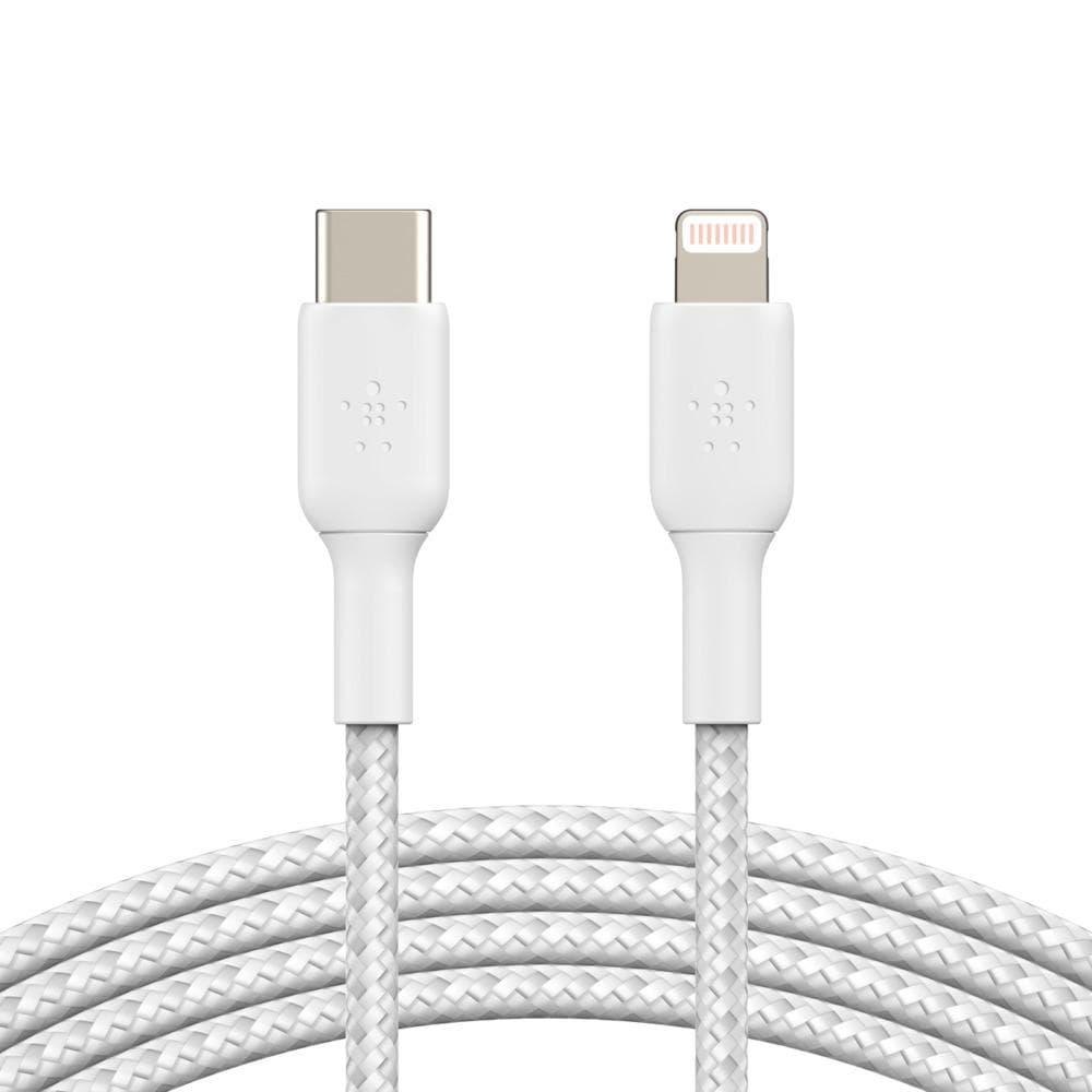 Belkin BOOST CHARGE™ Lightning/USB-C kábel, 1m, biely - odolný 1