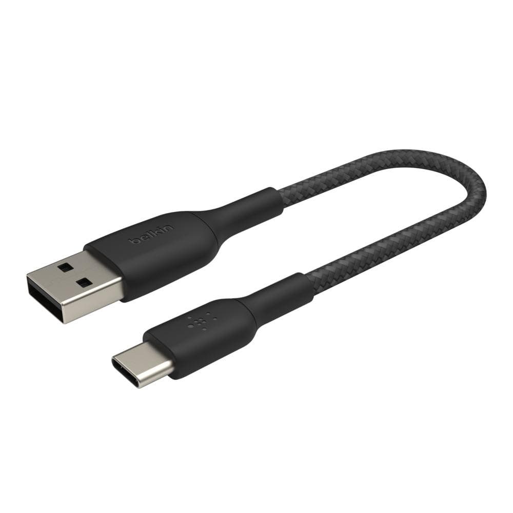 Belkin BOOST CHARGE™ USB-C/USB-A kábel, 15cm, čierny - odolný