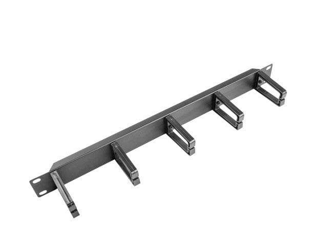 LANBERG 19" CABLE MANAGEMENT PANEL WITH 5 PLASTIC HOLDERS 1U - TYPE B BLACK 1