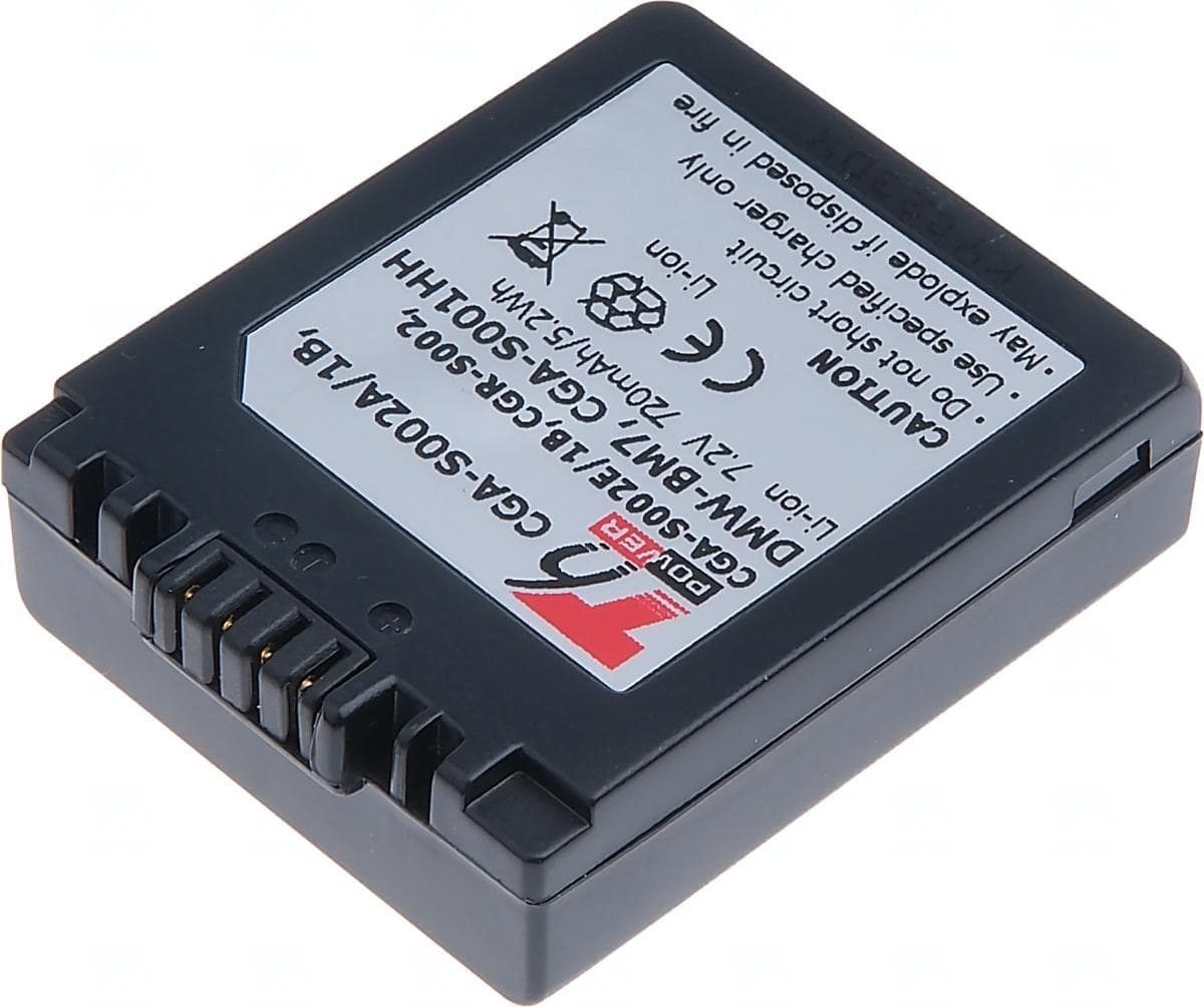 Batéria T6 Power Panasonic DMW-BM7, CGA-S002E, CGA-S002, 720mAh, 5,2Wh 1
