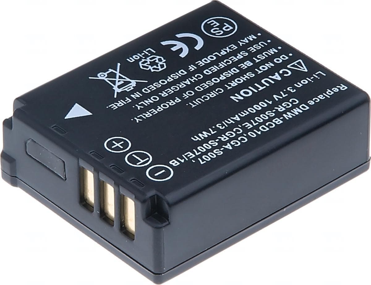 Batéria T6 Power pre Panasonic DMW-BCD10, CGA-S007, CGR-S007E, CGR-S007E/1B, 850mAh, 3,1Wh