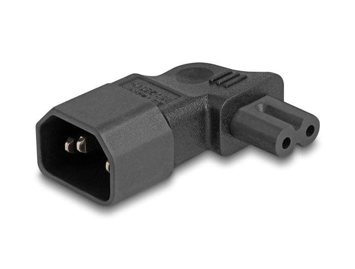 Delock Napájací adaptér IEC 60320 - z C14 na C7, zástrčka / zásuvka, 2,5 A, 90 °, pravouhlý